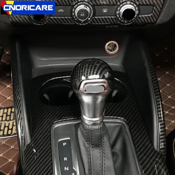Ogljikovih Vlaken Barvo Avtomobila sredinski Konzoli, Prestavna Decals Okrasni Pokrov Trim Za Audi A3 8V S3 2014-18 ABS Notranje zadeve Styling