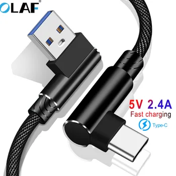 OLAF 3M USB Tip C 90 Hitro Polnjenje usb c Tip kabla-c Podatkovni Kabel Android Polnilnik usb-c USB Kabel Za Samsung S8 S9 S10 Opomba 8