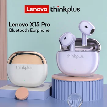 Original Lenovo X15 pro Brezžične Slušalke Bluetooth 5.0 Roza Slušalke Stereo Zmanjšanje Hrupa Bas Touch Kontrole Šport Čepkov