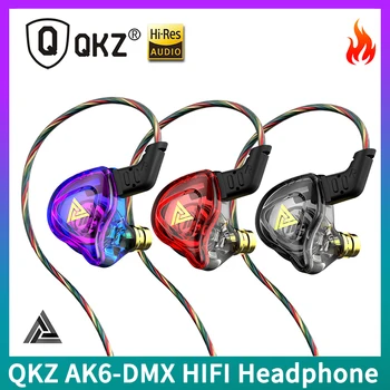 Original QKZ AK6-DMX Barvita Serija Slušalke 3.5 mm Hifi Bass Glasbe, Iger na srečo Športne šumov, Slušalke Z Mikrofonom Slušalke