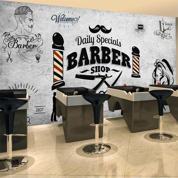 Ozadje po meri 3d Zidana Retro frizerski Salon Trend Pričeska Salon Lepote Berber Shop Ozadje TV Ozadju Stene de Papel parede