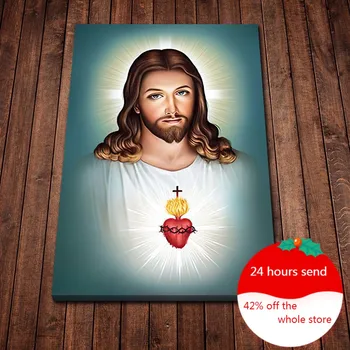Platno, Slike in grafike Verske Jezusovega Srca Plakat Christian Stensko Sliko, Dnevna Soba Dekoracijo brez okvirjev