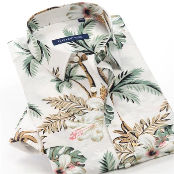 Poletje Ultra-tanek Mens Kratka sleeved Cvetlični Majica Plus Velikost 7XL 8XL 9XL 10XL Plaži Obmorskih Tisk Svoboden Priložnostne Hawaiian Preobsežne