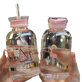 Potovanja/Urad Drinkware Prenosna Steklenica Nova Zasnova Steklenih Steklenico Vode Pregleden Za Vodo, Kozarec Za Pitje Darila, Steklenice