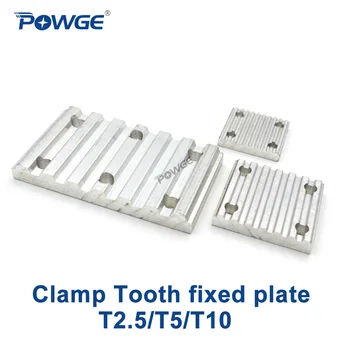POWGE Aluminija Trapezna zob Objemka Zob ploščo T2.5 T5, T10 za odpiranje sinhronih Določen časovni Pas povezave Gusset ploščo