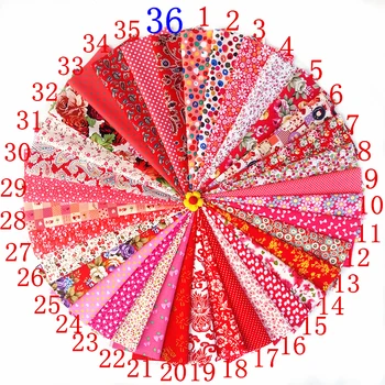rdeče Tkanine Mozaik Za Šivanje Scrapbooking Red Serije Tissu Cvetlični Tkanine za Prtom Tekstilne Needlework Ostanki 20X30cm