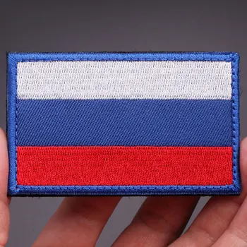 Rusko Zastavo Obliž Rusija Emblem Vezenega Obliži za Oblačila Vojske Klobuki Kavljem & Zanke ali Likalnik na Vojaške Obliž Taktično Značko
