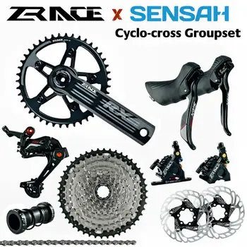 SENSAH SRX PRO 1x11 Velocidad 11S Carretera Grupo R/L Palanca+Desviadores+ZRACE Chainset Freno De Grava-Bicicletas De Ciclocross
