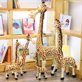 Smešno Resničnem Življenju Žirafa Plišastih Igrač Srčkan Polnjene Živali, Lutke Mehko Simulacije Žirafa Doma Dekor Darilo Za Rojstni Dan Otroci Igrače 0