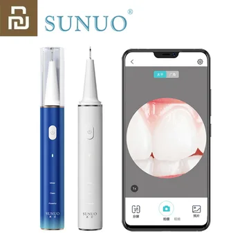 Sunuo T12 Pro Smart Visual Ultrazvočne Zobne Scaler Matematika Odstranitev HD Endoskop Učinkovito Očisti Zobe Dela z Aplikacijo