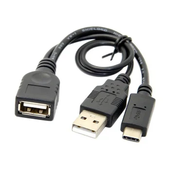 Tip-C USB 3.1 USB-C do USB 2.0 Ženski OTG Podatkov Napajalni Kabel za Mobilni Telefon & Tablični & Lap top & Mac book Pro & Trdi Disk