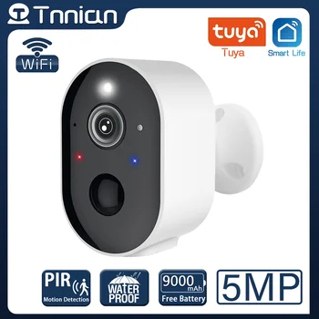 Tuya Smart 5MP WIFI nadzorna Kamera Baterija Napaja Nepremočljiva PIR Gibanja Brezžične Kamere CCTV Pozornosti Barve Noč Viison
