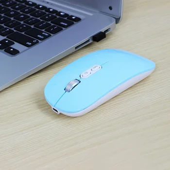 Ultra-tanek, Polnilne, 2,4 Ghz Wireless Mouse Računalnik Izklopite Brezžične Miške Tiha Miška Ergonomske Miši za Prenosni RAČUNALNIK