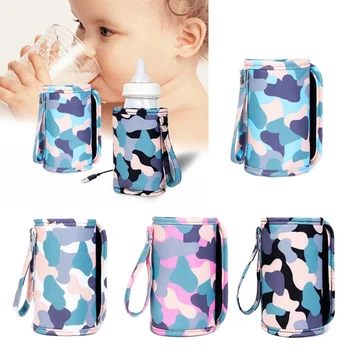 USB Baby Steklenice Toplejše Prenosni Potovanja Mleka Toplejše Hranjenje Dojenčkov Steklenico Ogrevanje Kritje Izolacija Termostat Hrane