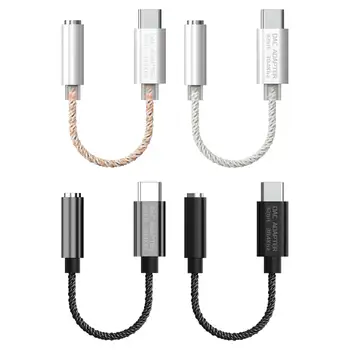 USB C do 3,5 mm Audio Adapter za Zmanjšanje Hrupa, Hi-Fi Čip z DAC TPE Tip C za Slušalke za iPad Mini 6. Žične Slušalke