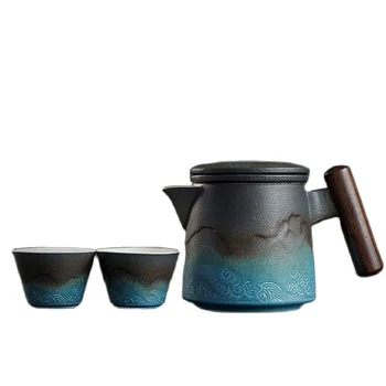 Ustvarjalne Keramični Potovanja Čaj Nastavi Vrč Prenosni Hitro Čajne Skodelice Majhen Nabor Prostem Skodelice Kitajske Kung Fu Teaware Porcelaine Šatulji