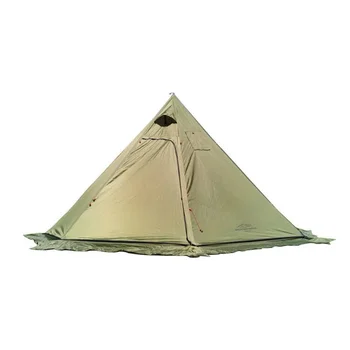 Velika Bushcraft Piramida Šotor z Sneg Krilo & Dimnik Ripstop Kariran Kampiranje, Backpacking Šotor Višina 220 cm Prostem Pozimi Šotor