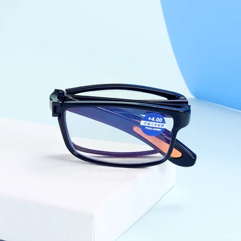 Vroče Modno Oblikovanje anti modra svetloba Obravnavi Očala Moški Ženske Zložljiva Majhne Očal Okvir Črna Očala Presbyopic očala