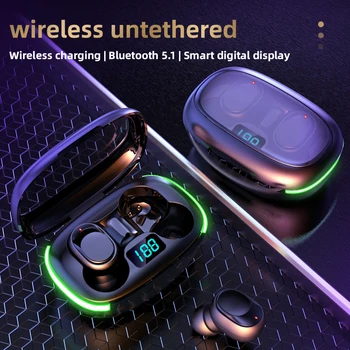 Y70 TWS Slušalke Bluetooth 5.1 Brezžične Slušalke Hifi Stereo Šport Nepremočljiva Čepkov Y60 Slušalk, Slušnih Z Mic Handfree