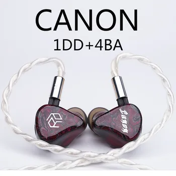 Yanyin Canon 1DD+4BA Hibridni 3 Stikalo Meri Hi-fi High-End Monitor Studio 2Pin 0.78 mm Ob Glasbenik Slušalke Slušalke