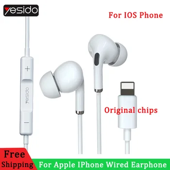 Yesido žično bluetooth slušalke original deaigned čipov za Apple iphone 14 13 12 XR pro XS Z Mic Ušesnih Čepkov