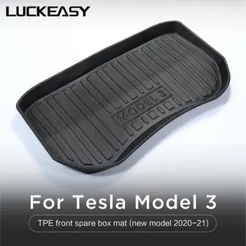 Za Tesla Model 3 2020-2022 Spredaj Prtljage Mat Model3 TPE Vse Vremenske razmere Vodoodporni In Odporni na Obrabo, Stopala Mat Talna Ploščica Trunk Mat