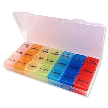 En Teden Mdeical Kit 21 Mrežo Mavrica Pill Box Plastičnih Razdeli Memo, Sedem Dni V Tednu Tabletke Polje Home Shranjevanje Organizator 1