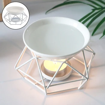Kovinski Čaj Luči svijećnjak, Keramične Eterično Olje Gorilnika Svečo Vosek Stopi Aromo Difuzor za Dom Spa Joga Meditacija 1
