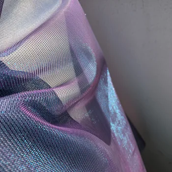 Laser Čarobno Preliva Modra Vijolična Očesa Preja Oblikovalec Tkanine, Barve, Perspektive Obleko Ustvarjalne Tkanine 1