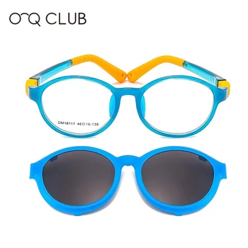 O-Q, KLUB Otroci sončna Očala Posnetek Na Kratkovidnost Recept Otrok, Očala 2 V 1 Magnetni Polarizirana Modni Očala DM181117 1