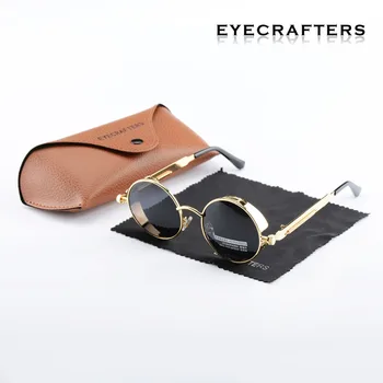 2020 Okrogle Kovinske Polarizirana Sončna Očala Gothic Steampunk Sončna Očala Mens Ženska Moda Retro Vintage Ščit Očala Odtenki 2