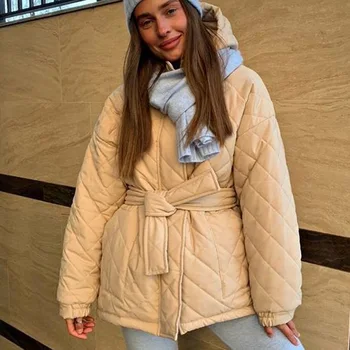 2022 novo modno jesen in zimo dame hooded bombažno jakno toplo dolgimi rokavi ženske trendy bombaž jakna 2