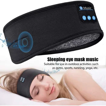 Bluetooth 5.0 Spalna Slušalke Športne Teče Glavo Mehko Elastično Udobno Brezžični Glasbeni Slušalke Oči Masko za Spalnik 2