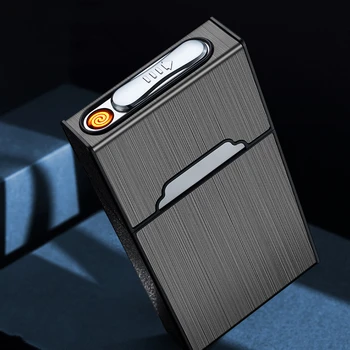 Novih 20 Palice 5.5 Fine Cigaret Cigareta Primeru Lažji USB Polnilne Volfram Žice, Magnetni Vžigalnik za Cigarete Primeru 2