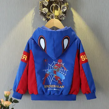 Spiderman Baseball Jopiči Dekleta Fantje Pomlad Jesen Otroci Šport Hooded Coats 2022 Moda Otroci Disney Oblačila za 1-6Y 2