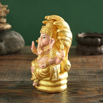 Žlahtni Gospod Ganesha Figur Hindujski Slon Bog, Buda Dnevna Soba Namizni Dekor 2