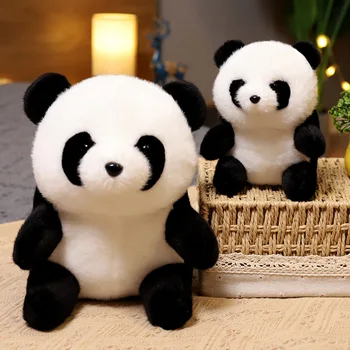 18-26 cm Lepo Sedel Big Panda Plišastih Igrač Srčkan Veren Bela Panda Nagačene Živali Kawaii Mehka Lutka za Otroke Darilo za Rojstni dan 3