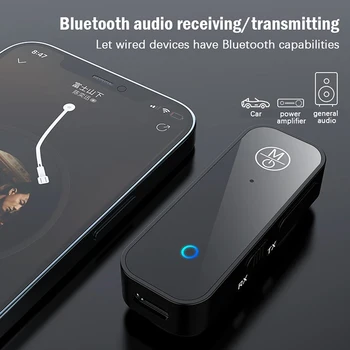Bluetooth 5.1 Oddajnik Sprejemnik 2 in1 Jack Brezžični vmesnik 3.5 mm Audio AUX Adapter Za Avto Avdio Glasbe Aux Prostoročno Slušalko 3