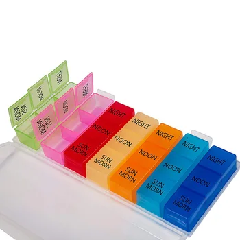 En Teden Mdeical Kit 21 Mrežo Mavrica Pill Box Plastičnih Razdeli Memo, Sedem Dni V Tednu Tabletke Polje Home Shranjevanje Organizator 3
