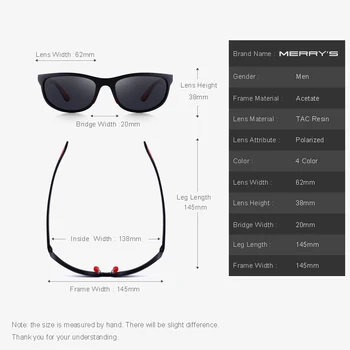 MERRYS DESIGN Moških Polarizirana sončna Očala Za Vožnjo na Prostem Športi Očala Goggle Ultra-lahkih UV400 Zaščito S8136 3