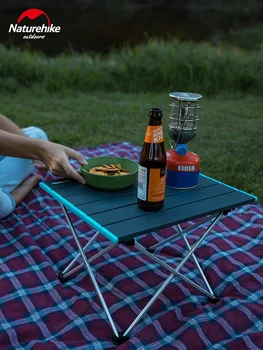 Naturehike Prostem aluminijaste zlitine, zložljivi prenosna, lahka teža piknik mizo Potovanja BBQ žar divje kampiranje tabela FT08 4
