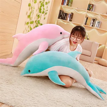 Nizka Cena 30 cm Kawaii Dolphin Plišastih Lutka Polnjene Navzdol Bombaž Anima Nap Blazino Ustvarjalni Otroci Igrače Božično Darilo za Dekleta 4