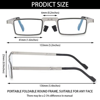 1PC Zložljive Obravnavi Očala z ohišjem, ki je Blokiranje Modra svetloba Presbyopia Očala Ultra Tanek Anti UV400 High-definition Očala 5