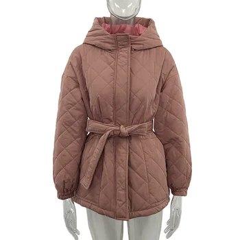 2022 novo modno jesen in zimo dame hooded bombažno jakno toplo dolgimi rokavi ženske trendy bombaž jakna 5