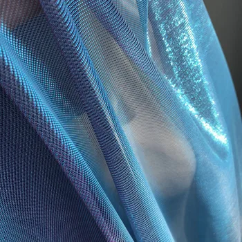 Laser Čarobno Preliva Modra Vijolična Očesa Preja Oblikovalec Tkanine, Barve, Perspektive Obleko Ustvarjalne Tkanine 5