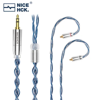 NiceHCK SuperBlue Nadgradnjo Kabel Tajvan Lab 7N OCC Litz Slušalka Žice 3.5/2.5/4.4 mm MMCX/0.78 mm 2Pin Za OH10 Obsidian MS2 NM2 IEM